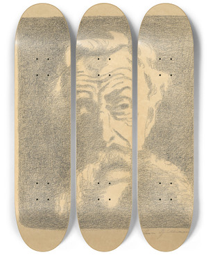 Triptych art skateboard deck of Lon Spilliaert Portret Van Emile Verhaeren_2 by Leon Spilliaert (1881-1946) Triptych art skateboard deck of Lon Spilliaert Portret Van Emile Verhaeren_2 by Leon Spilliaert (1881-1946)