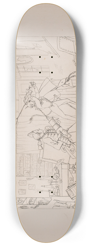 Emmerik Hegh-Guldberg - Faust og Mefistofeles, satirisk blad 8.25 inch art skate deck Emmerik Hegh-Guldberg - Faust og Mefistofeles, satirisk blad 8.25 inch art skate deck