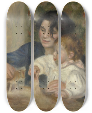 Triptych art skateboard deck of Pierreauguste Renoir Gabrielle And Jean by Pierre-Auguste Renoir (1841-1919) Triptych art skateboard deck of Pierreauguste Renoir Gabrielle And Jean by Pierre-Auguste Renoir (1841-1919)