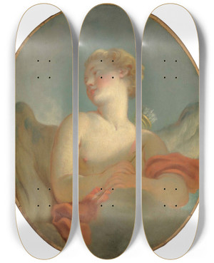 Triptych art skateboard deck of Jeanhonor Fragonard Lamour Said To Be A Portrait Of Marie Catherine Colombe 17511830 As Cupid by Jean-Honor Fragonard (1732-1806)