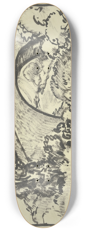 Engelbert Gminska - Landschaft mit Brcke und Ortschaft 8.25 inch art skate deck