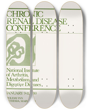 Triptych art skateboard deck of National Institutes Of Health Chronic Renal Disease Conference_1 by National Institutes Of Health (1887) Triptych art skateboard deck of National Institutes Of Health Chronic Renal Disease Conference_1 by National Institutes Of Health (1887)