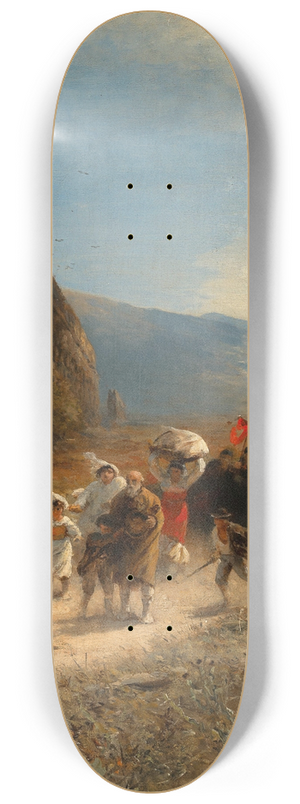 Albert Flamm - A Procession in the Roman Campagna 8.25 inch art skate deck