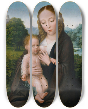 Triptych art skateboard deck of Simon Bening Virgin And Child_1 by Simon Bening (1483-1561) Triptych art skateboard deck of Simon Bening Virgin And Child_1 by Simon Bening (1483-1561)