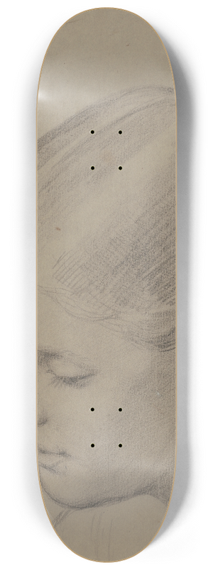 Enoch Wood Perry Jr. - Studies of a Female Head (recto) 8.25 inch art skate deck