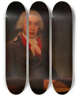 Triptych art skateboard deck of Matthew Pratt John Swanwick by Matthew Pratt (1734-1805)