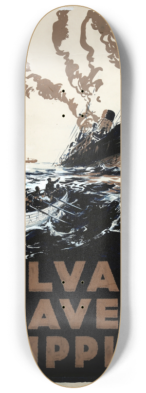 E Oliver - Salvage saves Shipping 8.25 inch art skate deck