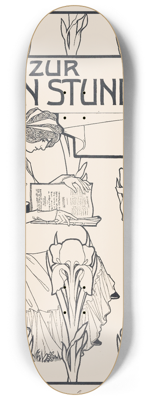 Ephraim Moshe Lilien - Ontwerp voor de omslag van het tijdschrift Zur guten Stunde 8.25 inch art skate deck