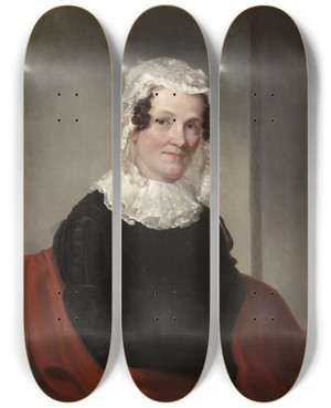 Triptych art skateboard deck of Samuel Finley Breese Morse Lydia Coit Terry Mrs Eliphalet Terry by Samuel Finley Breese Morse (1791-1872)