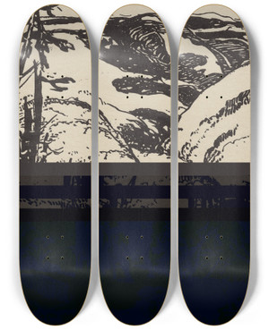 Triptych art skateboard deck of Auguste Louis Lepre Dans Les Vosges_1 by Auguste Louis Lepere (1849-1918) Triptych art skateboard deck of Auguste Louis Lepre Dans Les Vosges_1 by Auguste Louis Lepere (1849-1918)