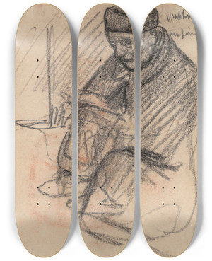 Triptych art skateboard deck of Jakob Smits Frans Smits The Artists Father_3 by Jakob Smits (1855-1928) Triptych art skateboard deck of Jakob Smits Frans Smits The Artists Father_3 by Jakob Smits (1855-1928)
