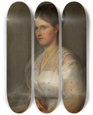 Triptych art skateboard deck of Kasper Kgler Wohl Portrt Der Viktoria Grfin Von Mensdorffpouilly by Kasper Kogler (1838-1923)