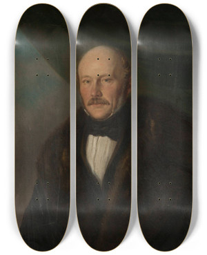 Triptych art skateboard deck of Antoni Ziemicki Portrait Of Edward Szydowski by Antoni Ziemiecki (1806-1870) Triptych art skateboard deck of Antoni Ziemicki Portrait Of Edward Szydowski by Antoni Ziemiecki (1806-1870)