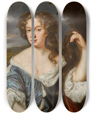 Triptych art skateboard deck of Mary Beale Portrait Of A Lady by Mary Beale (1633-1699) Triptych art skateboard deck of Mary Beale Portrait Of A Lady by Mary Beale (1633-1699)