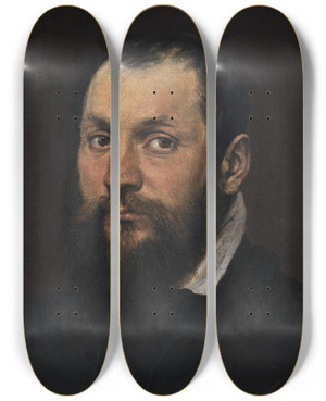 Triptych art skateboard deck of Jacopo Bassano Portrait Of A Man by Jacopo Bassano (1510-1592) Triptych art skateboard deck of Jacopo Bassano Portrait Of A Man by Jacopo Bassano (1510-1592)