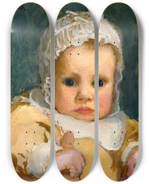 Triptych art skateboard deck of Venny Soldanbrofeldt Antti Juhani by Venny Soldan-Brofeldt (1863-1945)