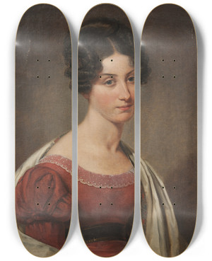 Triptych art skateboard deck of Johan Gustaf Sandberg Margaret Seton 18051870 by Johan Gustaf Sandberg (1782-1854)