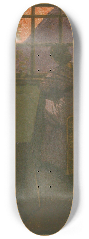Eric O. W. Ehrstrm - Woman at the Window 8.25 inch art skate deck