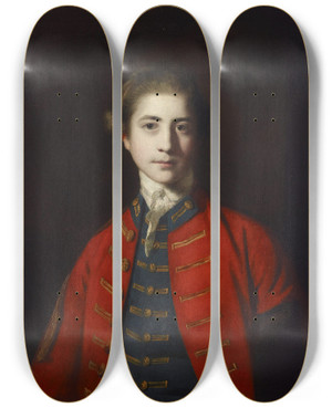 Triptych art skateboard deck of Sir Joshua Reynolds Stephen Croft Junior by Sir Joshua Reynolds (1723-1792)
