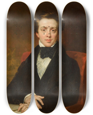 Triptych art skateboard deck of John Wood Selfportrait by John Wood (1801-1870) Triptych art skateboard deck of John Wood Selfportrait by John Wood (1801-1870)