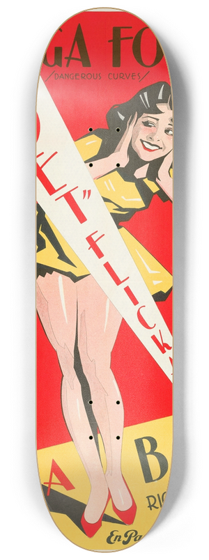 Eric Rohman - Dangerous Curves 8.25 inch art skate deck