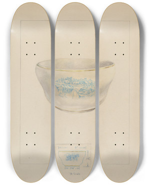 Triptych art skateboard deck of Joseph Sudek Bowl_1 by Joseph Sudek