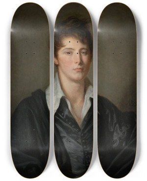 Triptych art skateboard deck of Jeanbaptiste Greuze Portrait Of Florentius Josephus Van Ertborn 17841840 by Jean-Baptiste Greuze (1725-1805)