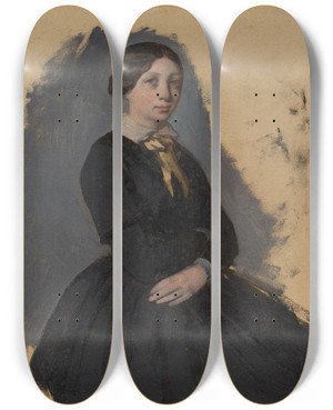Triptych art skateboard deck of Edgar Degas Young Woman In Black by Edgar Degas (1834-1917) Triptych art skateboard deck of Edgar Degas Young Woman In Black by Edgar Degas (1834-1917)
