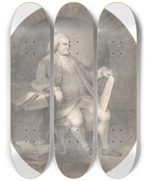Triptych art skateboard deck of John Donaldson Richard Cooper The Elder by John Donaldson