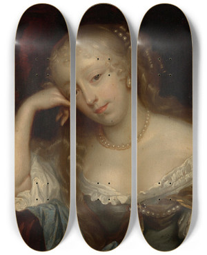 Triptych art skateboard deck of Theodore Russel Portrait Of A Lady by Theodore Russel (1614-1689) Triptych art skateboard deck of Theodore Russel Portrait Of A Lady by Theodore Russel (1614-1689)