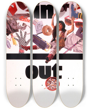 Triptych art skateboard deck of Us Department Of Health Human Services In Out by U.S.. Department of Health & Human Services (1953)