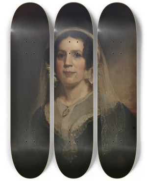 Triptych art skateboard deck of Thomas Sully Catherine Fuller Potter Mrs John Potter by Thomas Sully (1783-1872)