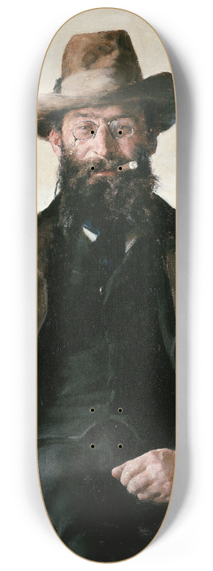 Erik Werenskiold - Portrait of Professor Amund Helland 8.25 inch art skate deck