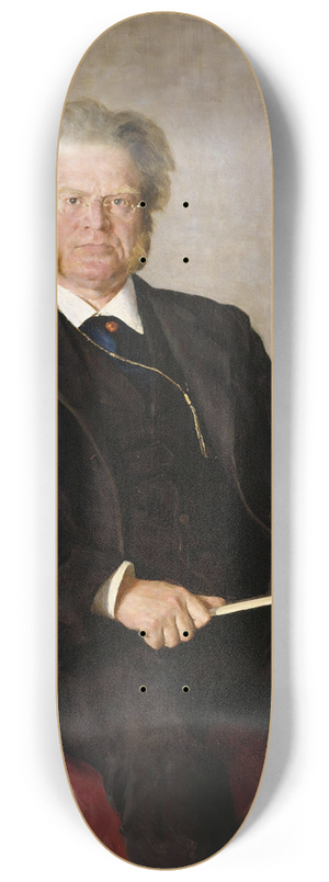 Erik Werenskiold - Portrait of the Poet Bjrnstjerne Bjrnson 8.25 inch art skate deck