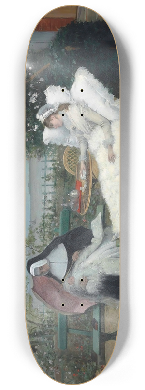 Ernest-Ange Duez - Resting on the terrace, Villerville 8.25 inch art skate deck