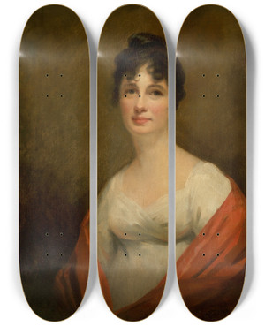Triptych art skateboard deck of Sir Henry Raeburn Mrs Alexander Dirom Wife Of Lieutenantgeneral Alexander Dirom Of Mount Annan by Sir Henry Raeburn (1756-1823)