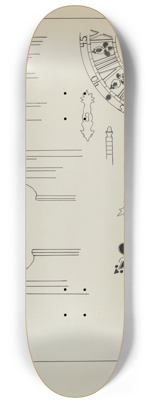 Ernest A. Towers, Jr. - Grandfathers Clock 8.25 inch art skate deck