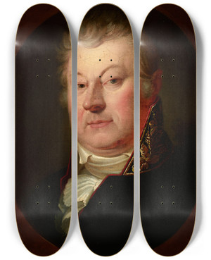 Triptych art skateboard deck of Jzef Oleszkiewicz Portrait Of Szymon Malewski by Jozef Oleszkiewicz (1777-1830)