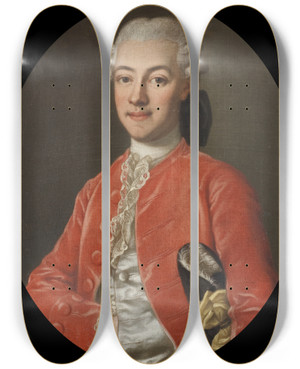 Triptych art skateboard deck of Ulrika Pasch Gustav Adolf Reuterholm 17561813_2 by Ulrika Pasch (1735-1796)