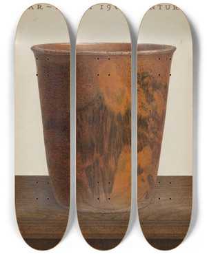 Triptych art skateboard deck of John Matulis Jar by John Matulis