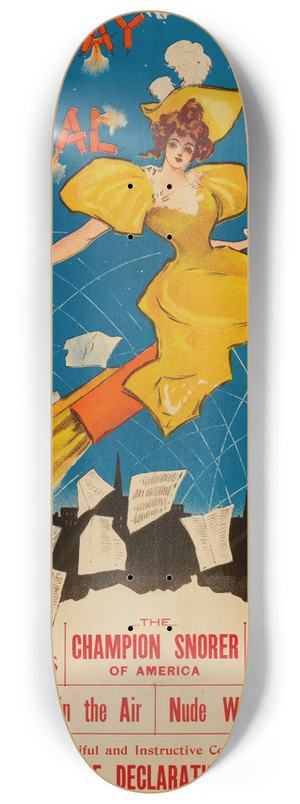 Ernest Haskell - The Sunday Journal, July 5th, 1896 8.25 inch art skate deck