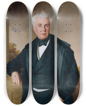 Triptych art skateboard deck of Anton Einsle Jakob Regenhart by Anton Einsle (1801-1871)