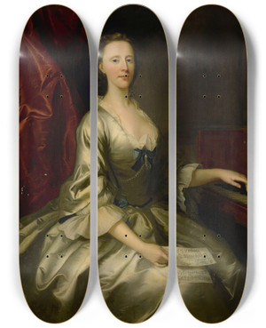 Triptych art skateboard deck of Allan Ramsay Portrait Of A Lady_2 by Allan Ramsay (1713-1784) Triptych art skateboard deck of Allan Ramsay Portrait Of A Lady_2 by Allan Ramsay (1713-1784)