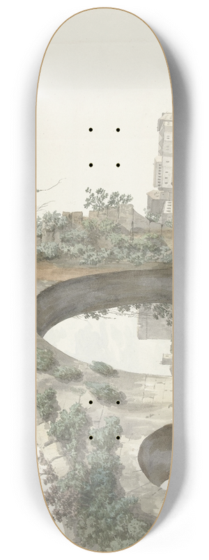 Abraham-Louis-Rodolphe Ducros - Gezicht op aquaduct en de stad Tarente 8.25 inch art skate deck Abraham-Louis-Rodolphe Ducros - Gezicht op aquaduct en de stad Tarente 8.25 inch art skate deck