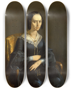Triptych art skateboard deck of Jeanfranois Millet Madame Valmont by Jean-Franois Millet (1814-1875) Triptych art skateboard deck of Jeanfranois Millet Madame Valmont by Jean-Franois Millet (1814-1875)