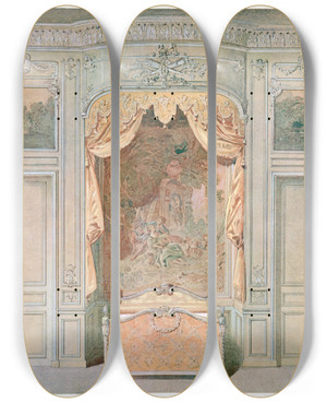 Triptych art skateboard deck of Georges Rmon Chambre A Coucher Transition Louis Xv Louis Xvi by Georges Remon (1889-1963) Triptych art skateboard deck of Georges Rmon Chambre A Coucher Transition Louis Xv Louis Xvi by Georges Remon (1889-1963)