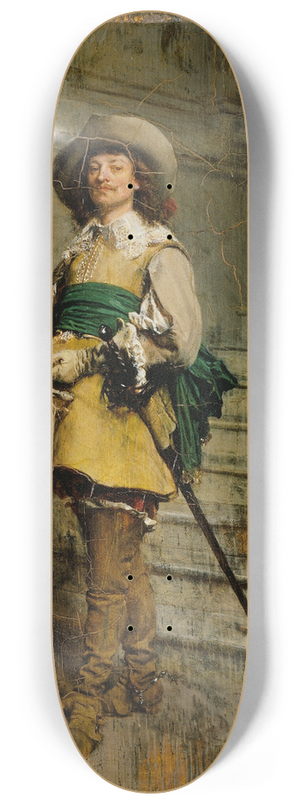 Ernest Meissonier - A Cavalier; Time of Louis XIII 8.25 inch art skate deck