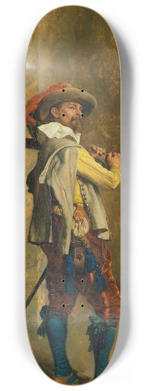 Ernest Meissonier - A Musketeer; Time of Louis XIII 8.25 inch art skate deck