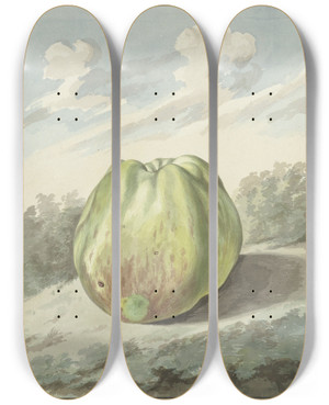 Triptych art skateboard deck of Pieter Gevers Appel In Een Landschap by Pieter Gevers (18-)