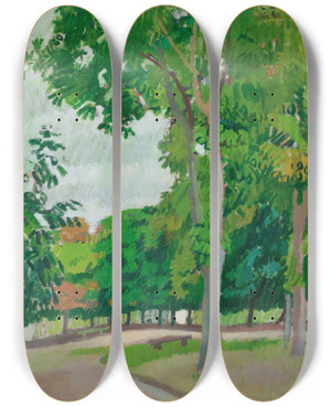 Triptych art skateboard deck of Raoul Dufy Le Parc by Raoul Dufy (1877-1953)